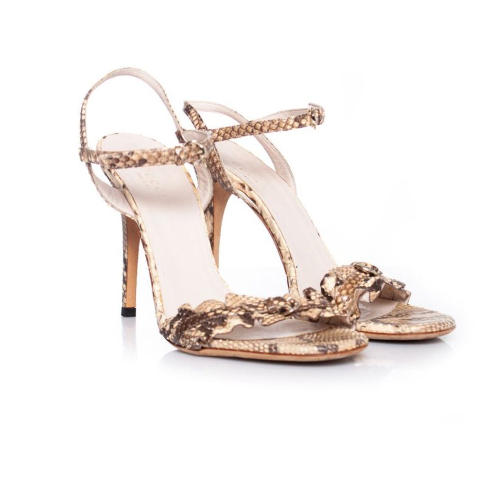 Gucci Neutral Colored Python Sandal. - image 4